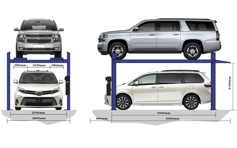 elevador doble para estacionamiento para camionetas
